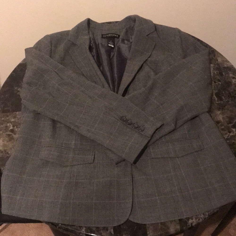 Lane Bryant plaid suit jacket